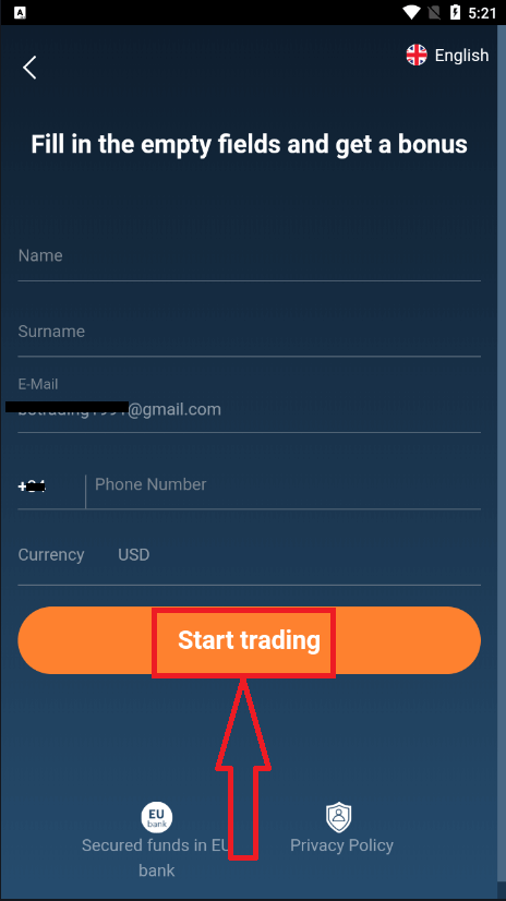 Como se registrar e verificar a conta no Binarium Como se registrar e verificar a conta no Binarium